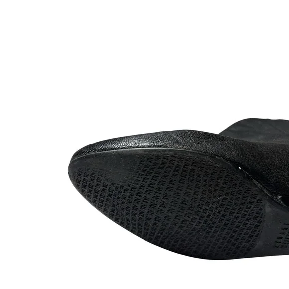 STUART WEITZMAN‎ Womens Black Pebbled Leather Ankle Boots Size 8 Back Zip - Picture 8 of 14